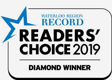 waterloo region record readers' choice 2019 diamond winner badge